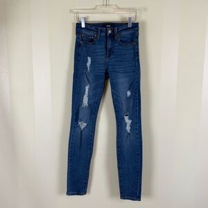 Aeropostale Blue Distressed Jeggings